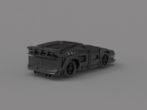 Cyberpunk Street Car READY TO PRINT MODEL Modello di stampa 3D