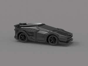 Cyberpunk Street Car READY TO PRINT MODEL Modello di stampa 3D