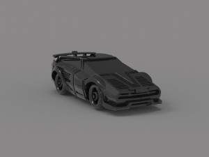 Cyberpunk Street Car READY TO PRINT MODEL Modello di stampa 3D