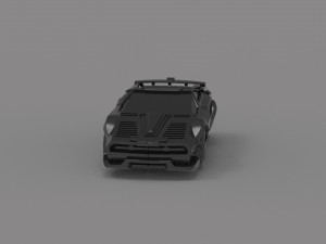 Cyberpunk Street Car READY TO PRINT MODEL Modello di stampa 3D