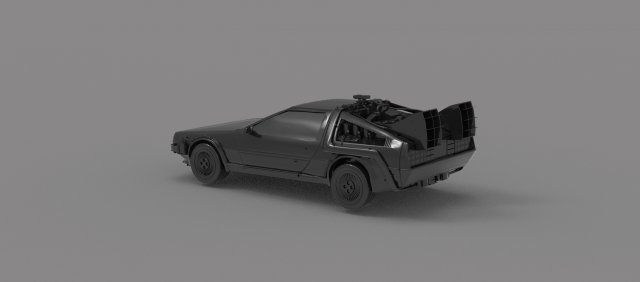 Delorean car READY TO PRINT MODEL Modelo de impresión 3D .c4d .max .obj .3ds .fbx .stl .blend 