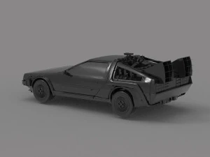 Delorean arabası BASKIYA HAZIR MODEL 3D Baskı Modeli