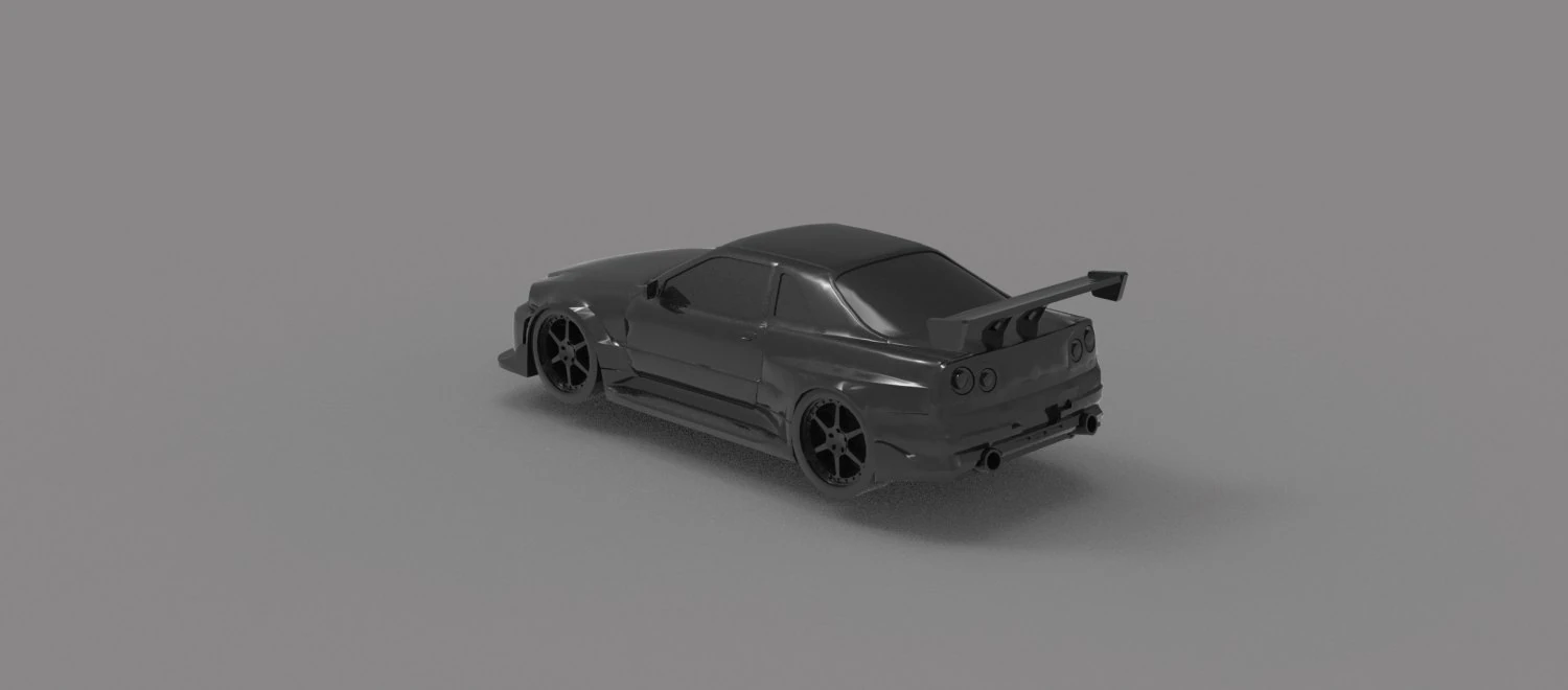 Nissan Skyline GTR car READY TO PRINT MODEL 3D Print Model .c4d .max .obj .3ds .fbx .stl .blend