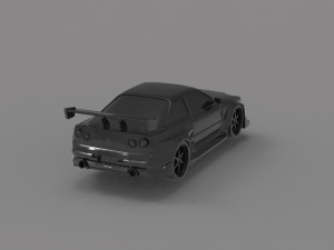 Nissan Skyline GTR car READY TO PRINT MODEL Modelo de Impressão 3D