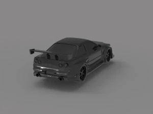 Nissan Skyline GTR car READY TO PRINT MODEL 3D Print Model
