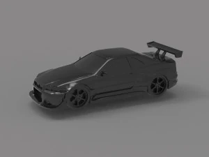 Nissan Skyline GTR car READY TO PRINT MODEL 3D Print Model
