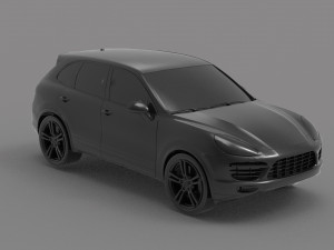 Porsche Cayenne II Turbo car READY TO PRINT MODEL 3D Print Model