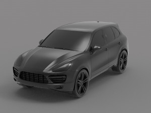Porsche Cayenne II Turbo car READY TO PRINT MODEL 3D Print Model