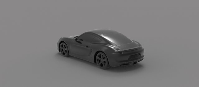 Porsche Cayman S READY TO PRINT MODEL 3D 打印模型 .c4d .max .obj .3ds .fbx .stl .blend 