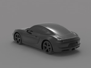 Porsche Cayman S READY TO PRINT MODEL 3D Print Model