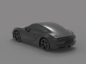 Porsche Cayman S READY TO PRINT MODEL 3D Print Model