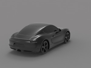 Porsche Cayman S READY TO PRINT MODEL 3D 打印模型