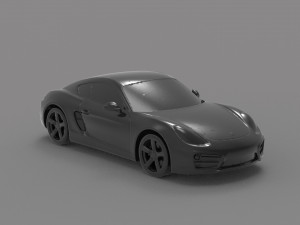 Porsche Cayman S READY TO PRINT MODEL 3D 打印模型