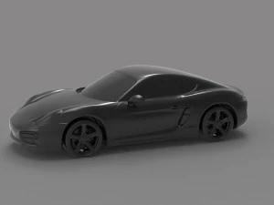 Porsche Cayman S READY TO PRINT MODEL 3D Print Model