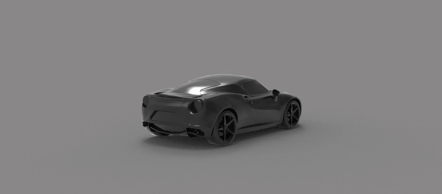 Alfa Romeo 4C Car READY TO PRINT MODEL 3D Print Model .c4d .max .obj .3ds .fbx .stl .blend 