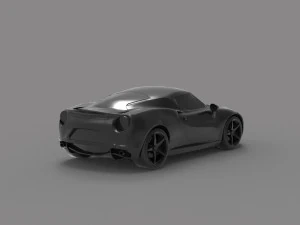 アルファ ロメオ 4C カーの印刷準備完了モデル 3Dプリントモデル