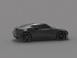 Alfa Romeo 4C Car READY TO PRINT MODEL Modèles 3D en vedette