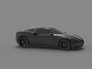 Alfa Romeo 4C Car READY TO PRINT MODEL Modèles 3D en vedette