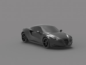Alfa Romeo 4C Car READY TO PRINT MODEL Modèles 3D en vedette