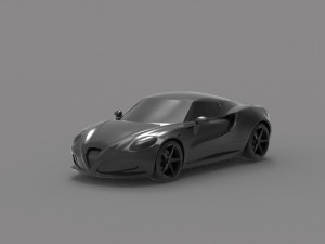 Alfa Romeo 4C Car READY TO PRINT MODEL Modèles 3D en vedette