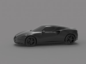 Alfa Romeo 4C Car READY TO PRINT MODEL Modèles 3D en vedette