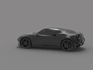Alfa Romeo 4C Car READY TO PRINT MODEL 3D Print Model