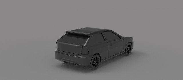 Car civic hatchback READY TO PRINT MODEL 3D Принт Модель .c4d .max .obj .3ds .fbx .stl .blend
