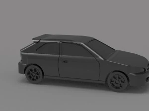 Car civic hatchback READY TO PRINT MODEL 3D Print Model
