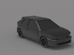 Car civic hatchback READY TO PRINT MODEL 3D Принт Модель