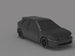 Car civic hatchback READY TO PRINT MODEL 3D Print Model