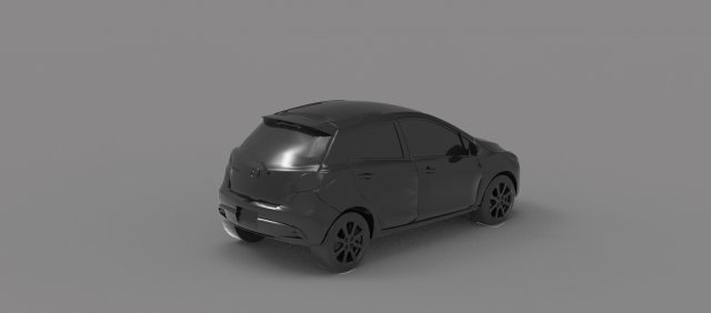 Car Mazda 2 READY TO PRINT MODEL 3D Print Model .c4d .max .obj .3ds .fbx .stl .blend 