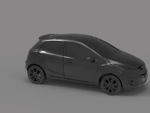 Car Mazda 2 READY TO PRINT MODEL 3D Print Model