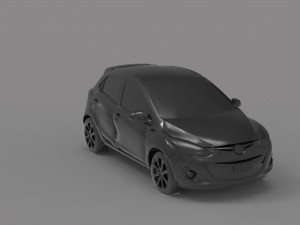 Car Mazda 2 READY TO PRINT MODEL 3D Print Model
