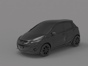 Car Mazda 2 READY TO PRINT MODEL 3D Print Model