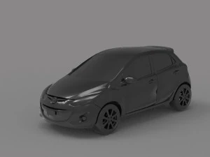 Car Mazda 2 READY TO PRINT MODEL 3D Print Model