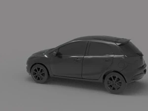 Car Mazda 2 READY TO PRINT MODEL 3D Print Model