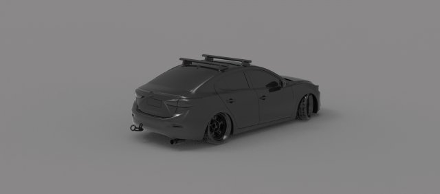 Car Mazda 3 racing READY TO PRINT MODEL 3D 프린트 모델 .c4d .max .obj .3ds .fbx .stl .blend