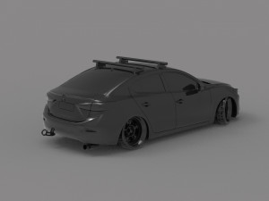 Car Mazda 3 racing READY TO PRINT MODEL 3D Print Model