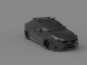 Car Mazda 3 racing READY TO PRINT MODEL 3D 프린트 모델