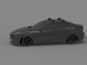 Car Mazda 3 racing READY TO PRINT MODEL 3D 프린트 모델
