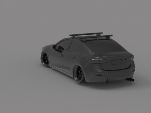 Car Mazda 3 racing READY TO PRINT MODEL 3D 프린트 모델