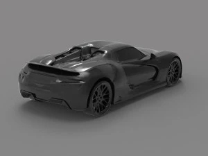 Car Porsche 918 type R READY TO PRINT MODEL 3D Print Model