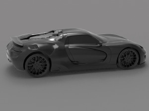 Car Porsche 918 type R READY TO PRINT MODEL 3D 打印模型