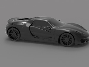 Car Porsche 918 type R READY TO PRINT MODEL 3D 打印模型