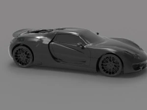 Car Porsche 918 type R READY TO PRINT MODEL 3D Print Model