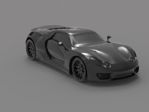 Car Porsche 918 type R READY TO PRINT MODEL 3D 打印模型