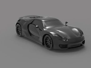 Car Porsche 918 type R READY TO PRINT MODEL 3D Print Model