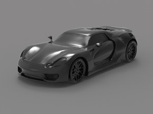 Car Porsche 918 type R READY TO PRINT MODEL 3D 打印模型