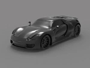 Car Porsche 918 type R READY TO PRINT MODEL 3D Print Model
