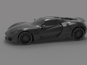 Car Porsche 918 type R READY TO PRINT MODEL 3D 打印模型